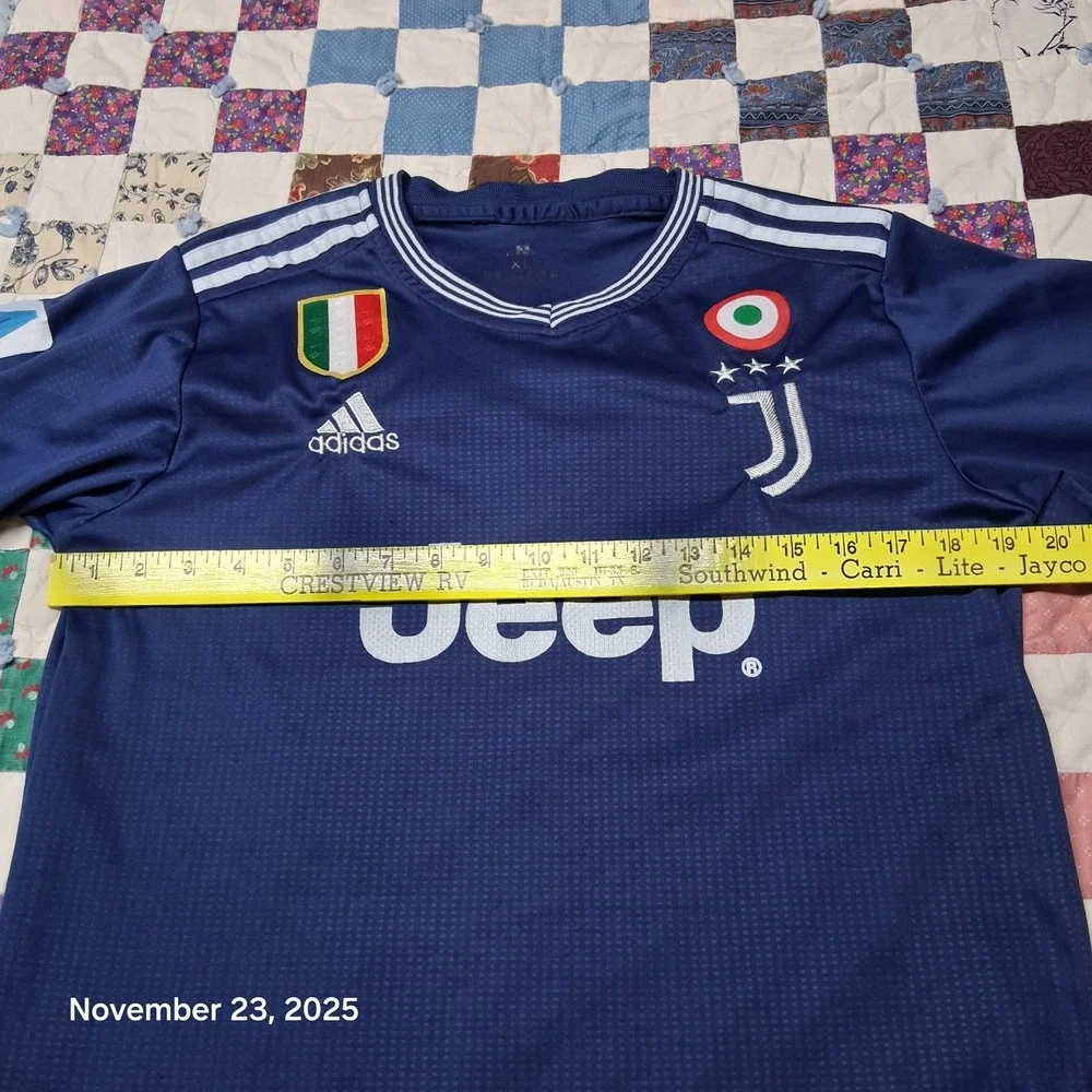 Adidas Juventus FC Soccer Jersey Teen XL Mens Medium Blue JEEP‎ Italy Serie A